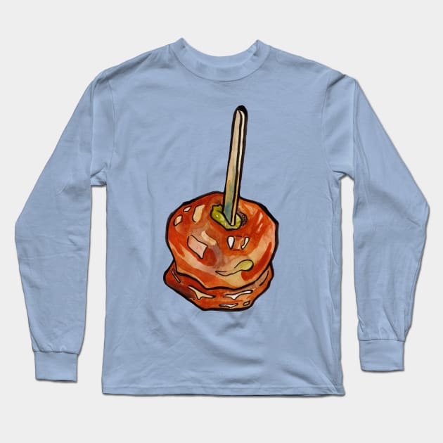 Caramel Apple Long Sleeve T-Shirt by JenTheTracy